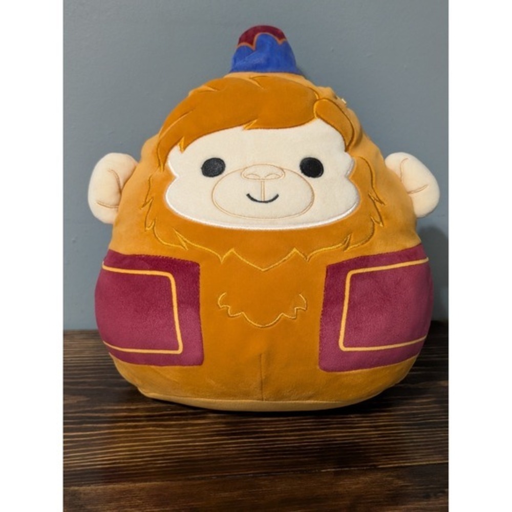 Disney Aladdin Abu Squishmallows Plush Monkey 10 Inch Orange Purple Squishmallow